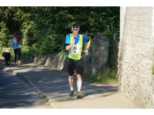 Liam approaching his home town of Ramsey on his way to becoming the youngest winner of the event since Lee Cain in 1996